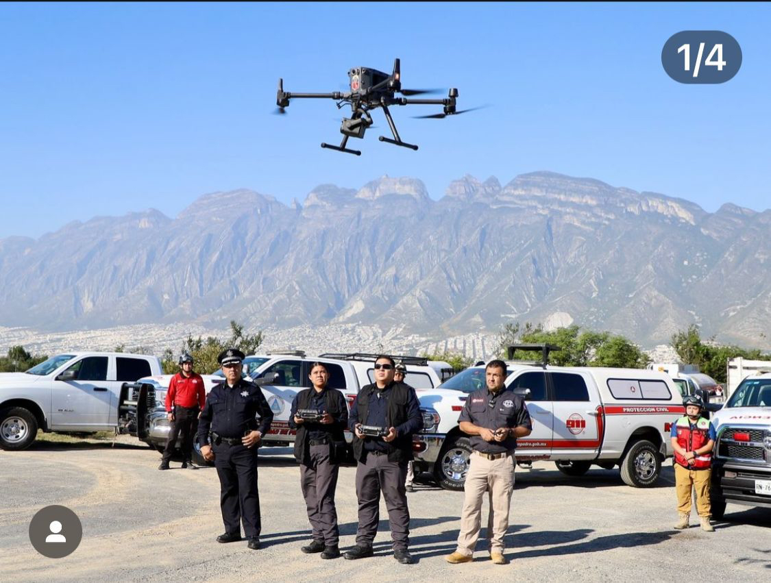 Con dron de Policia de San Pedro localizan a jóvenes extraviados en la Sierra Madre