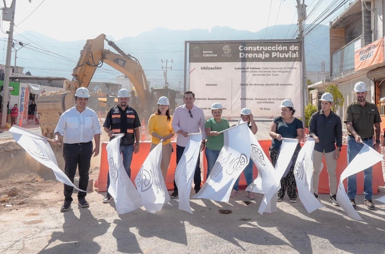 Arrancan en Santa Catarina obras de drenaje en Hacienda El Palmar