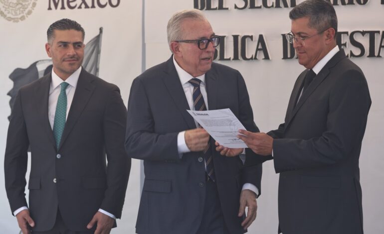 Óscar Rentería asume como nuevo secretario de Seguridad Pública de Sinaloa; García Harfuch lo respalda