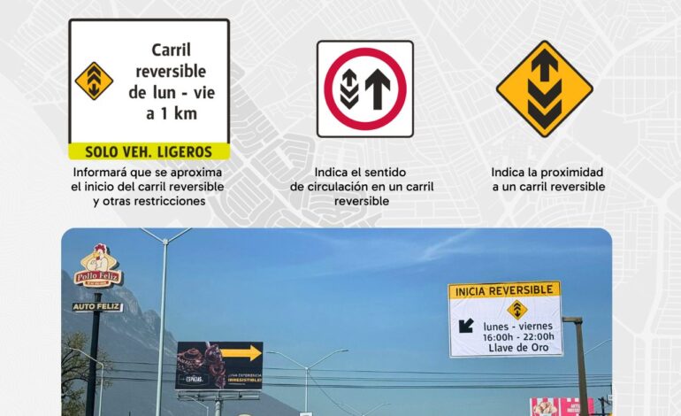 Alista Monterrey prueba de carril reversible vespertino en Leones