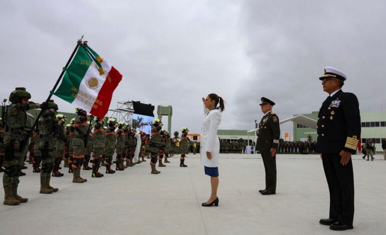 Celebra presidenta Sheinbaum Día del Ejército en Cerralvo, NL