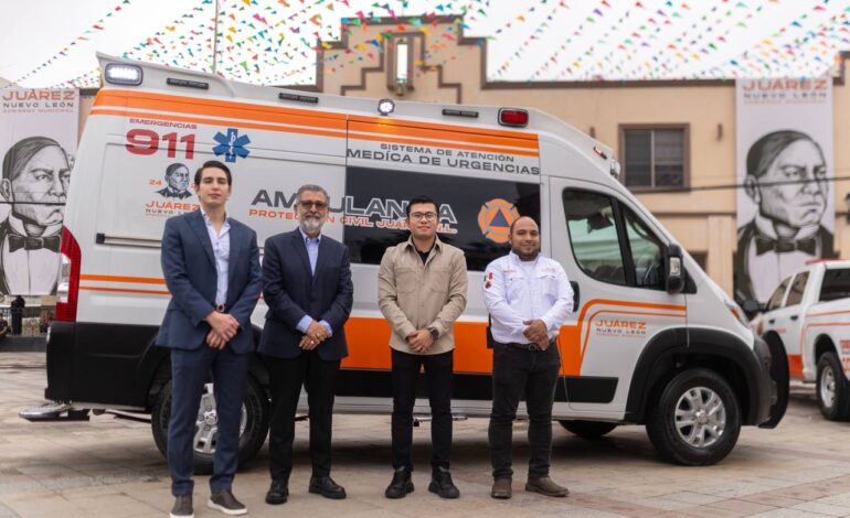 Adquiere Juárez, NL, ambulancia para atender emergencias de ciudadanos