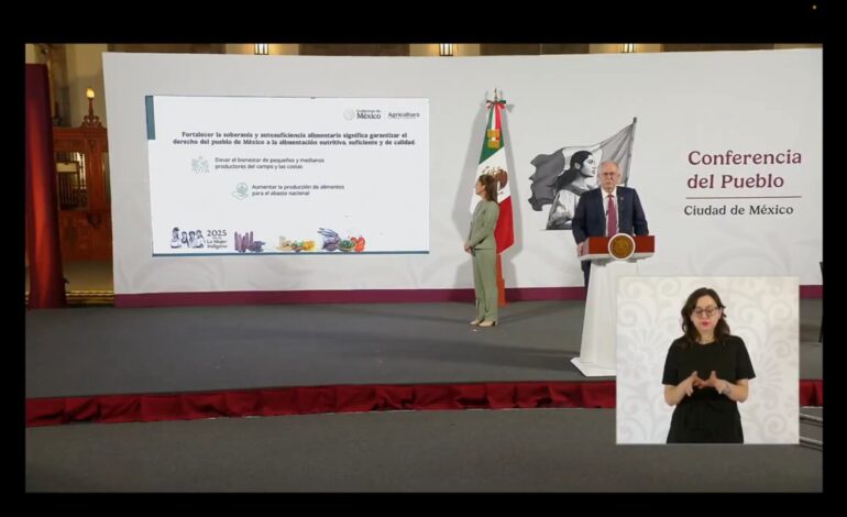 Presenta Sheinbaum plan para autosuficiencia alimentaria; aumentarán producción