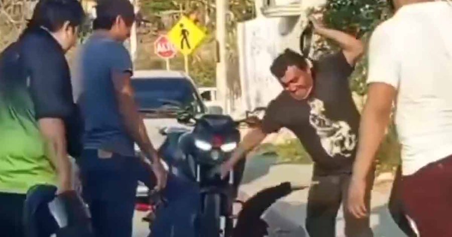 Aplican vecinos «cinto terapia» a malandro tras atraco en Campeche