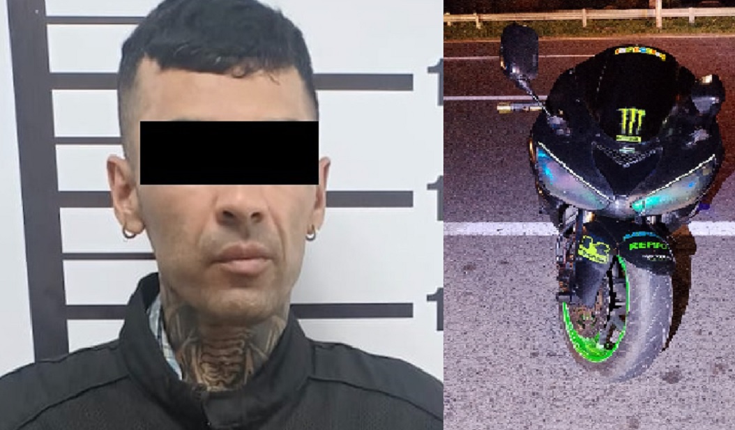 Traía moto «perrona»… se la había robado en Santiago, NL