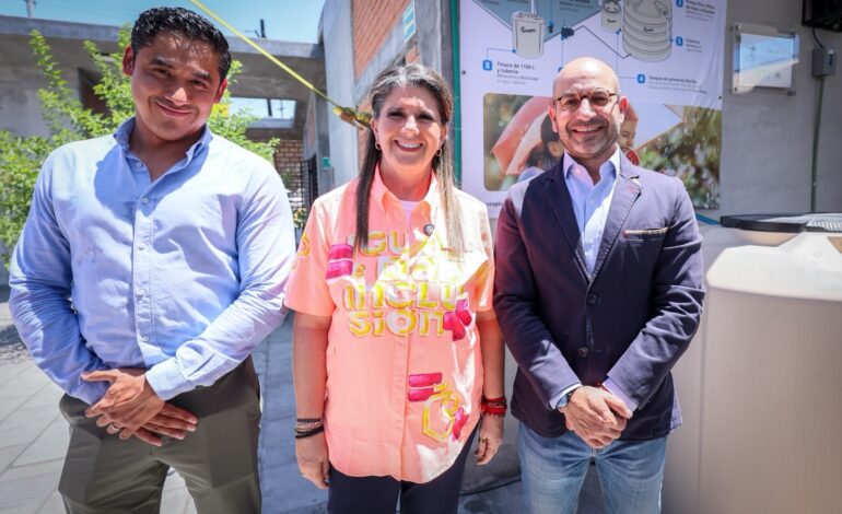 Entrega Secretaría de Igualdad e Inclusión y Heineken México sistemas de captación de agua en centros comunitarios