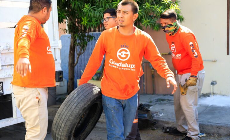 Retiran más de 270 toneladas de desechos con “Guadalupe Limpio”