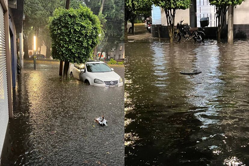 Lluvias dejan inundaciones y caída de árboles en CDMX; se desborda presa en Naucalpan
