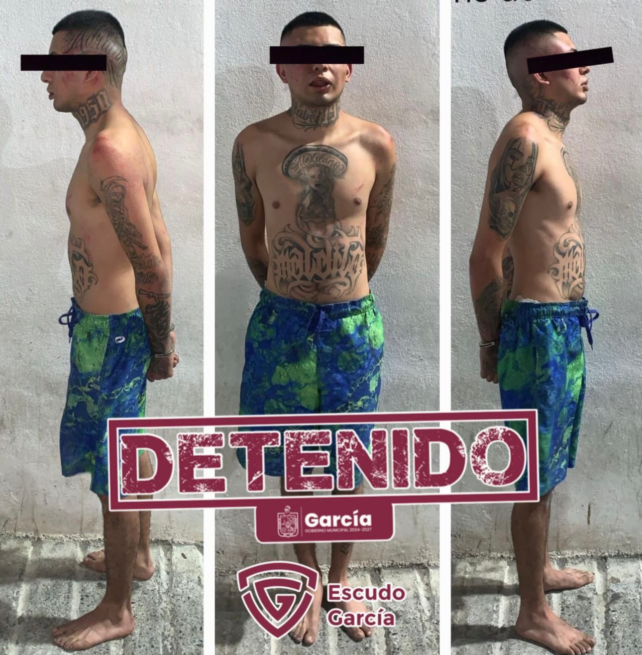 Malandrillo tira balazos a policías de García; lesiona a oficial