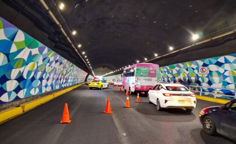 Cerrarán Túnel de la Loma Larga en horario nocturno para reparaciones