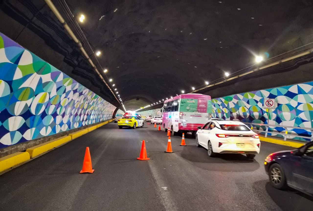 Cerrarán Túnel de la Loma Larga en horario nocturno para reparaciones
