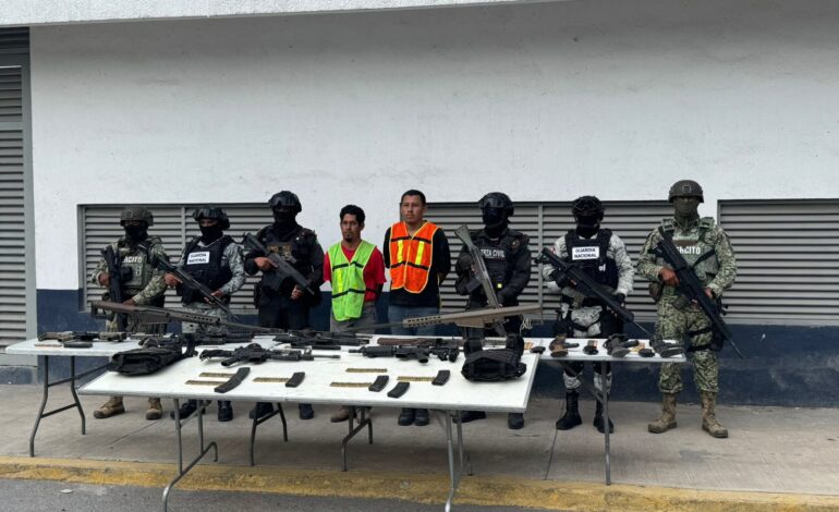 Detiene FC NL a hediondos con dos fusiles Barret y 11 armas largas en Bravo