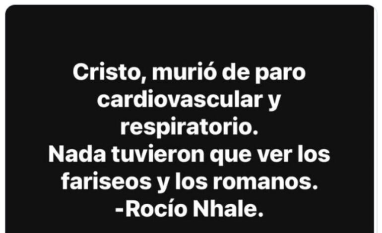 «Cristo murió de un paro cardiovascular y respiratorio»; Calderón responde a Rocío Nahle