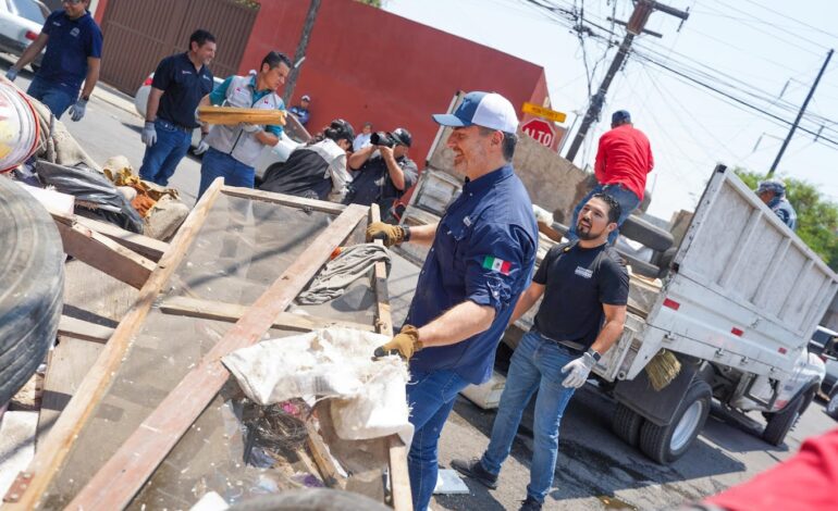 Lleva Monterrey operativo integral y jornada de descacharrización a Colonia Topo Chico
