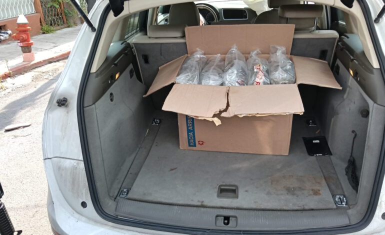 Choca y huye… con razón; traía el auto cargado de droga