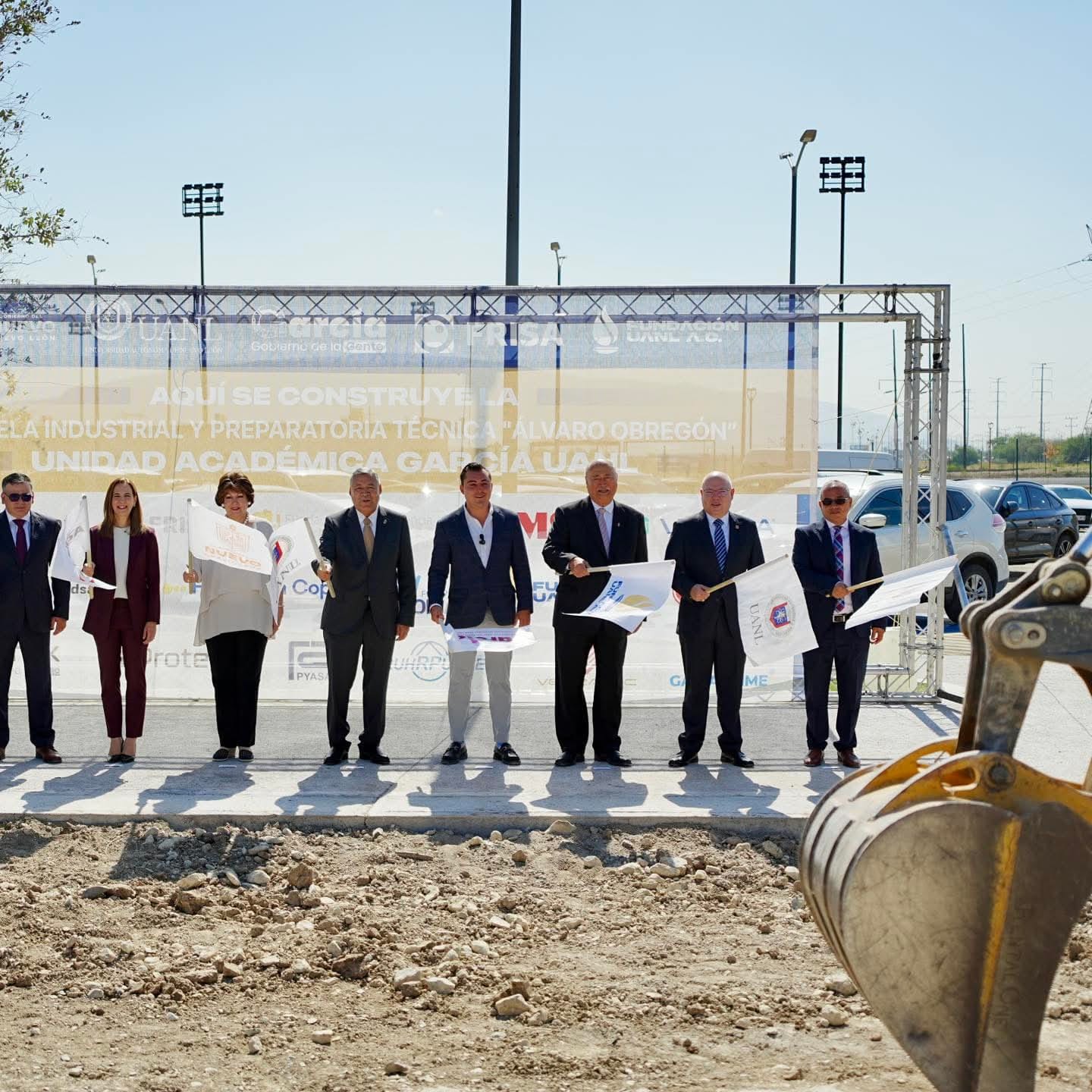 Inician García y UANL obras de la Preparatoria Técnica “Álvaro Obregón”