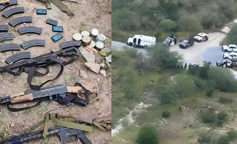 Abate Fuerza Civil NL a 12 malandros en Dr. Coss