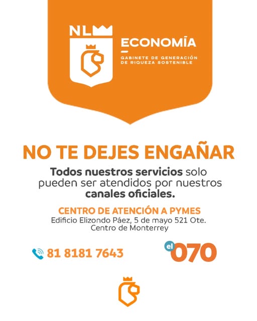 Alerta Economía NL sobre fraudes y cobros indebidos en supuestos programas