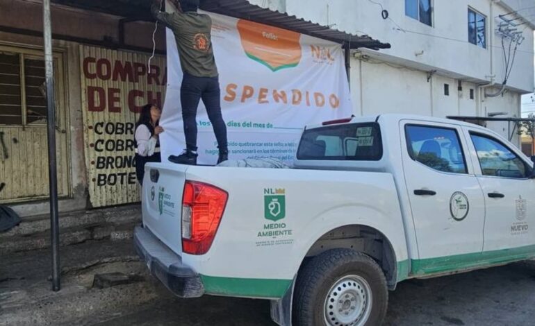 División Ambiental suspende 4 sitios por manejo inadecuado de materiales