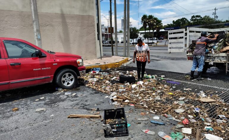 Retira Guadalupe,16 toneladas basura tras lluvia; exhortan a ciudadanía a no arrojar desechos en la calle