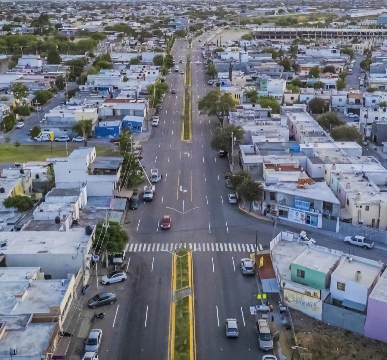 Moderniza Apodaca la Avenida Porfirio Díaz, en Huinalá