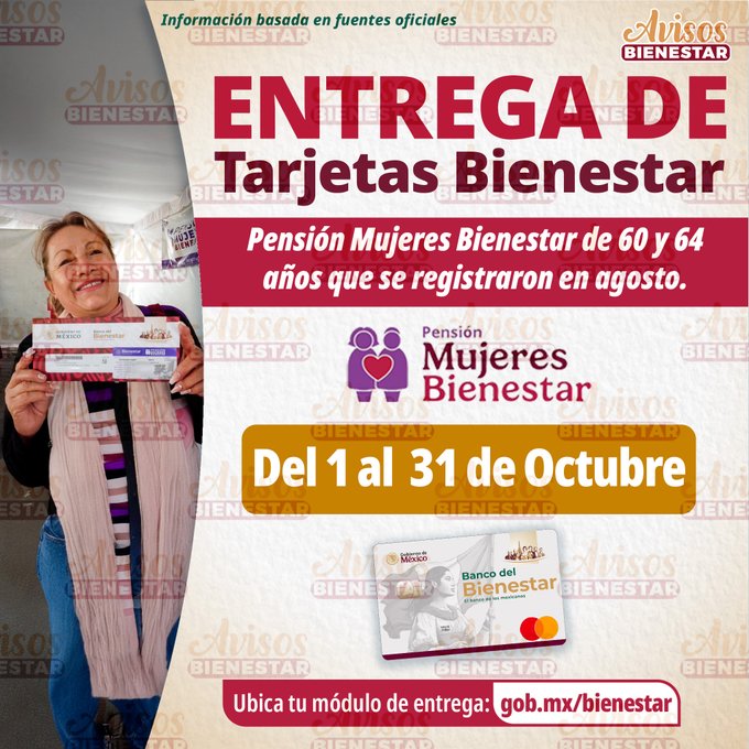 En octubre iniciará repartición de tarjetas y posterior pago dirigido a mujeres de entre 60 y 64 años.