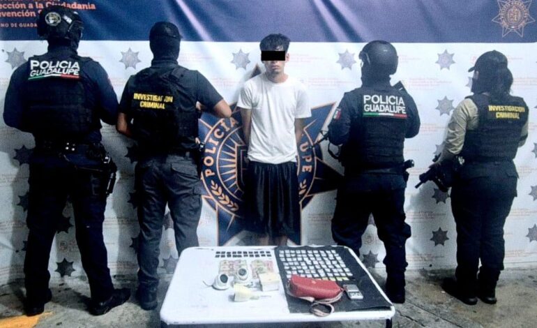 Tenía arraigo domiciliario y lo atoran vendiendo drogas en Guadalupe