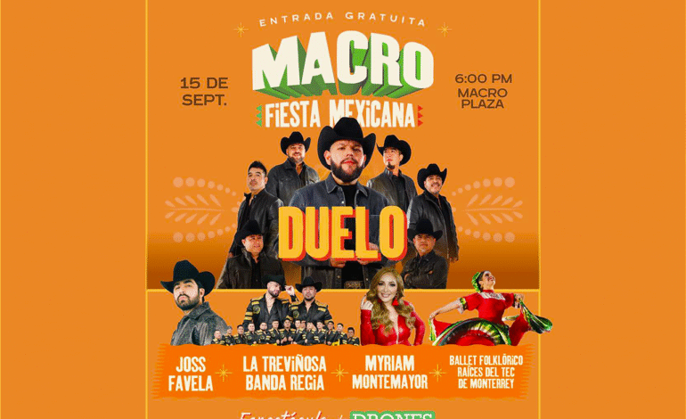 Invita Gobierno de NL a festejar el Día del Grito con Macro Fiesta Mexicana