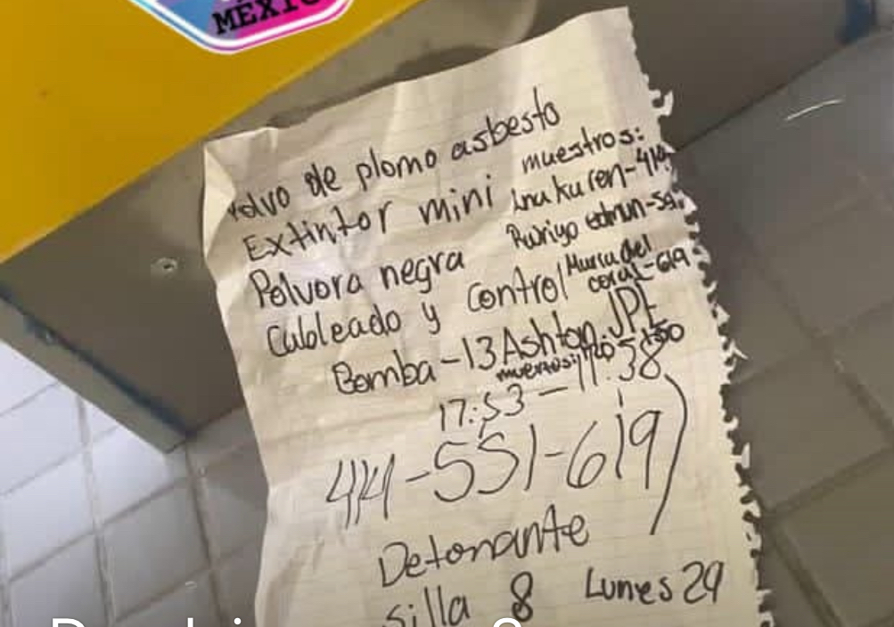 Desalojan la Prepa 8 por amenaza escrita de bomba