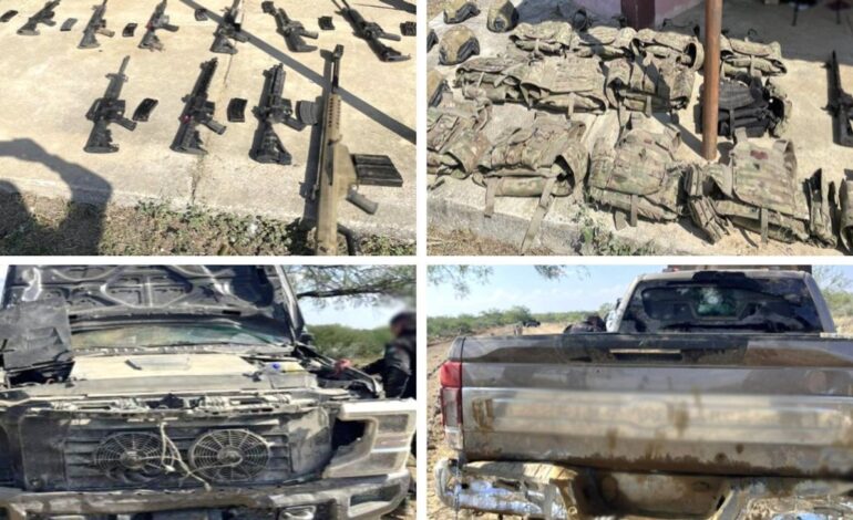 Abate Fuerza Civil a dos delincuentes y captura a siete más en Los Aldama, NL