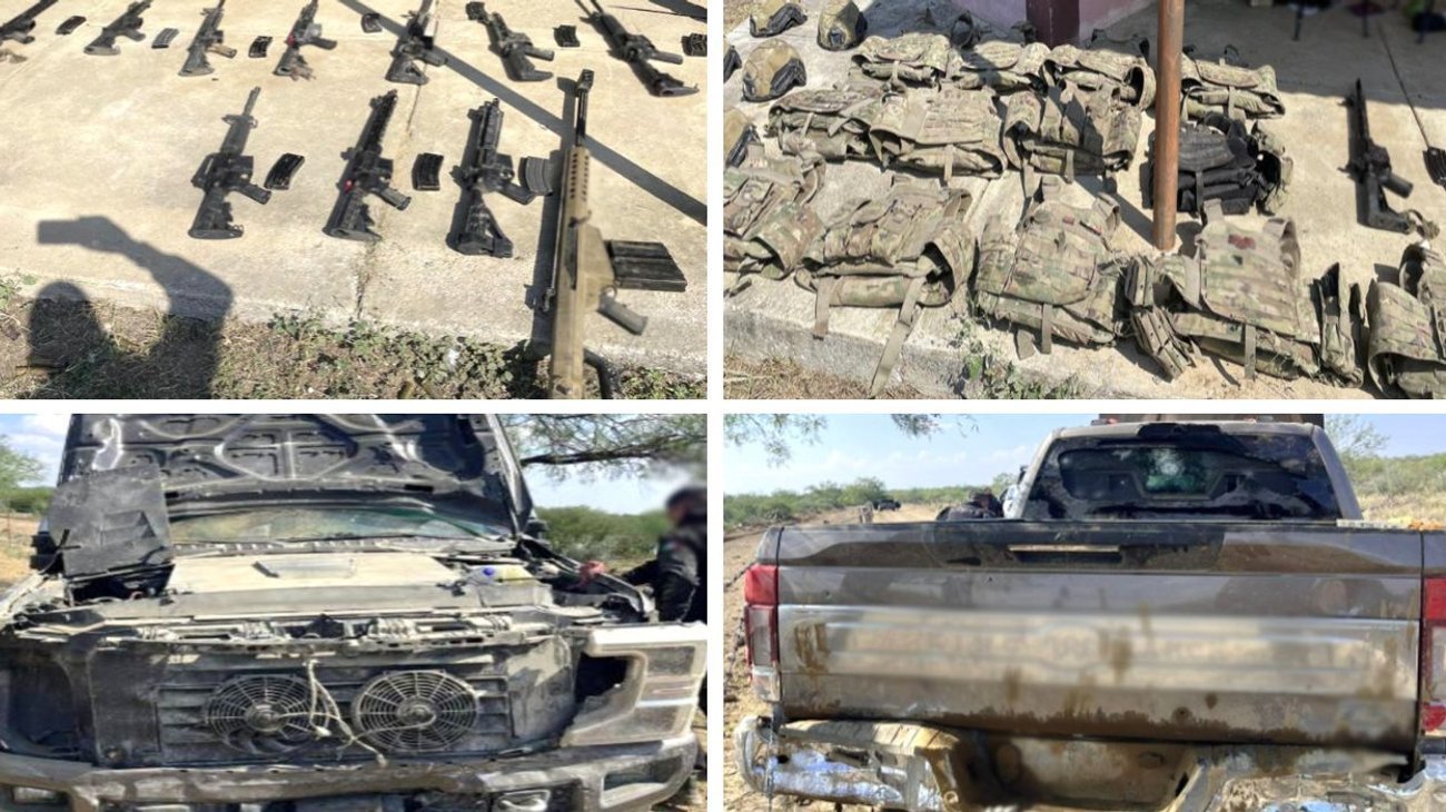 Abate Fuerza Civil a dos delincuentes y captura a siete más en Los Aldama, NL