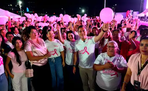 Realiza García el Bailetón Rosa 2025 “La Lucha es de Todas” contra el cáncer