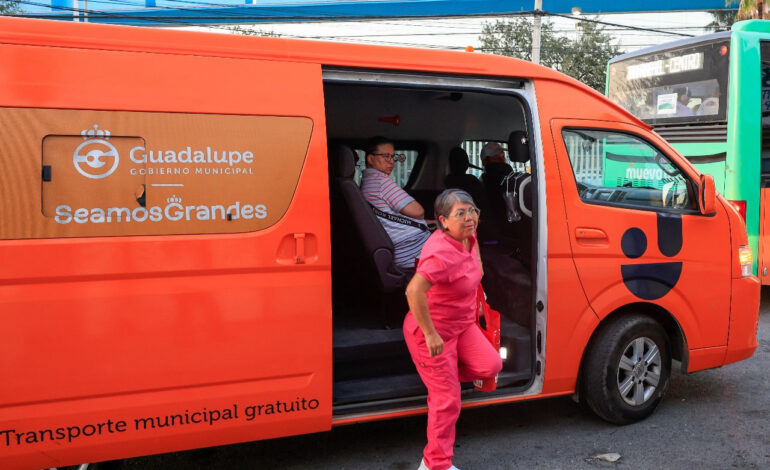 Más de 376 mil traslados ha efectuado el programa Guadalupe Nos Mueve