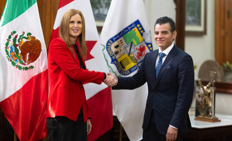 Recibe Miguel Flores a Cónsul de Canadá en Nuevo León