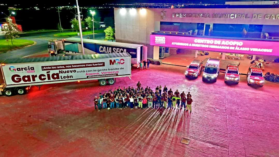 «Gente chingona y solidaria de García» envía más de 65 toneladas de víveres a Álamo, Veracruz