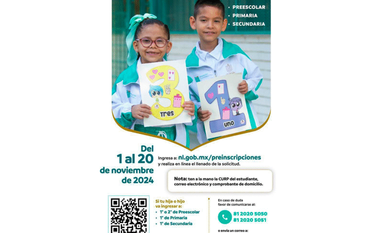 Inicia proceso de preinscripción ciclo escolar 2026-2027