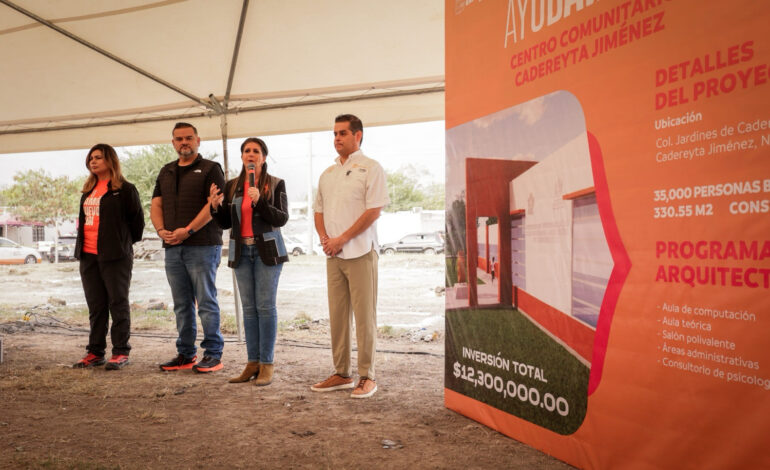 Coloca Igualdad primera piedra del Centro Comunitario en Cadereyta