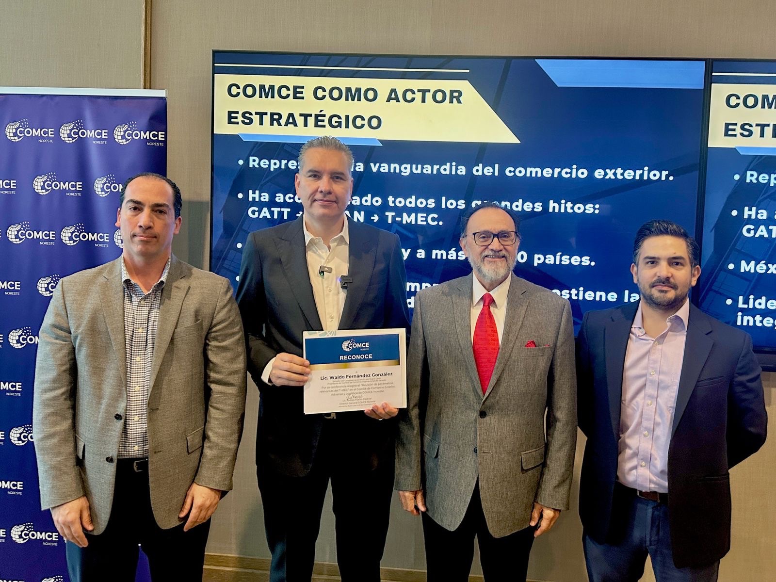 Presente Waldo Fernández avances de revisión del T-MEC a COMCE Nuevo León