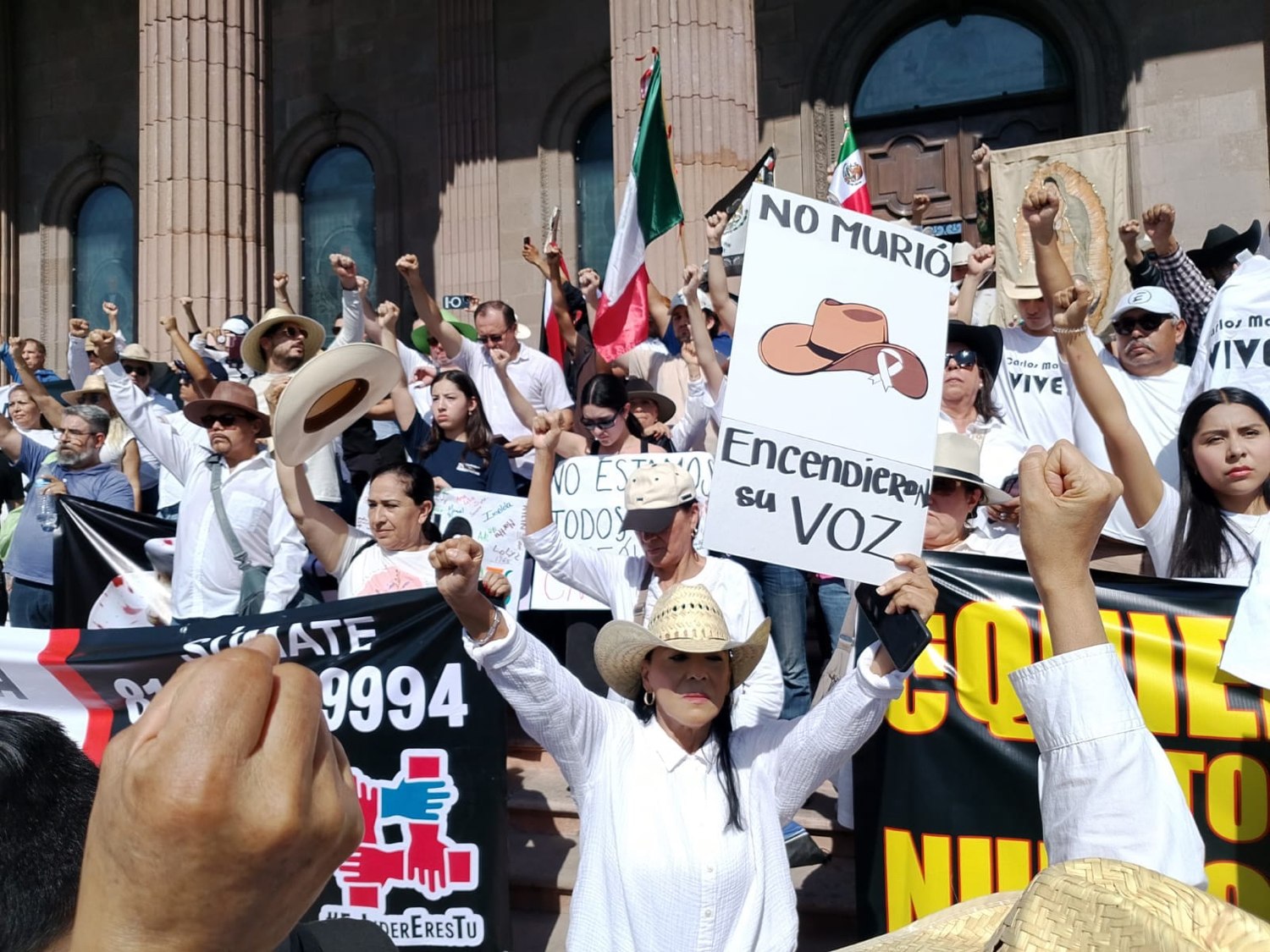 «¡Destitución!’  y ‘¡Fuera Claudia!» el clamor de la Generación Z en NL