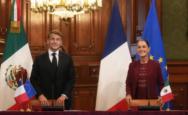 Firman Sheinbaum y Macron acuerdos económicos, culturales y científicos