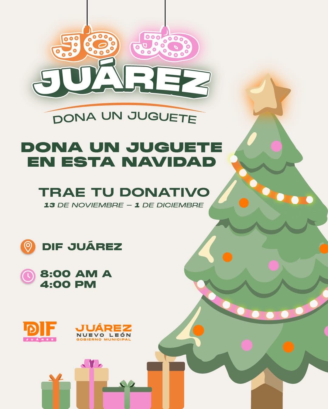 Juárez impulsa la colecta navideña ‘Jojo Juárez’: Dona un Juguete