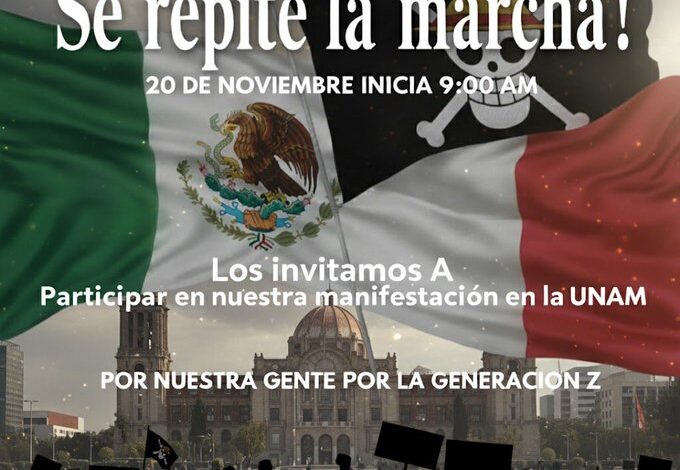 Convoca Generación Z a nueva movilización para este jueves en CdMx