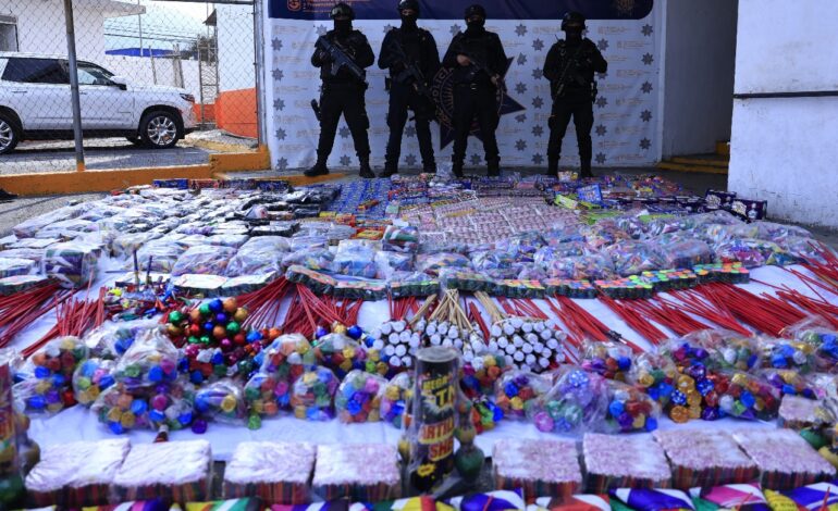 Decomisa Guadalupe más de una tonelada de pirotecnia