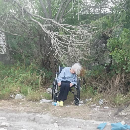 Abandonan a abuelita con discapacidad en carretera de Matamoros