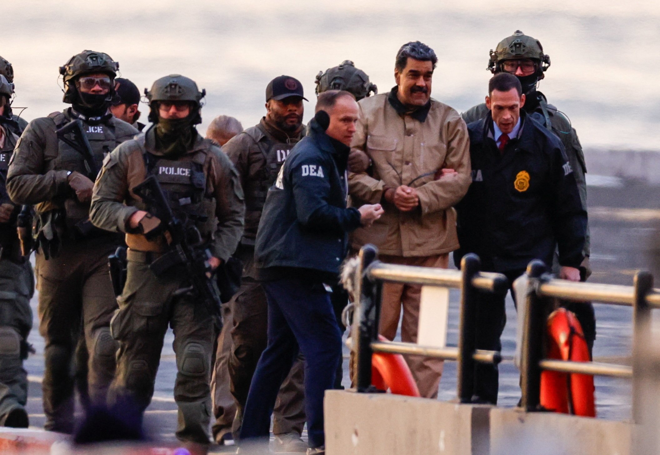 Maduro llega al tribunal de New York para su primera comparecencia