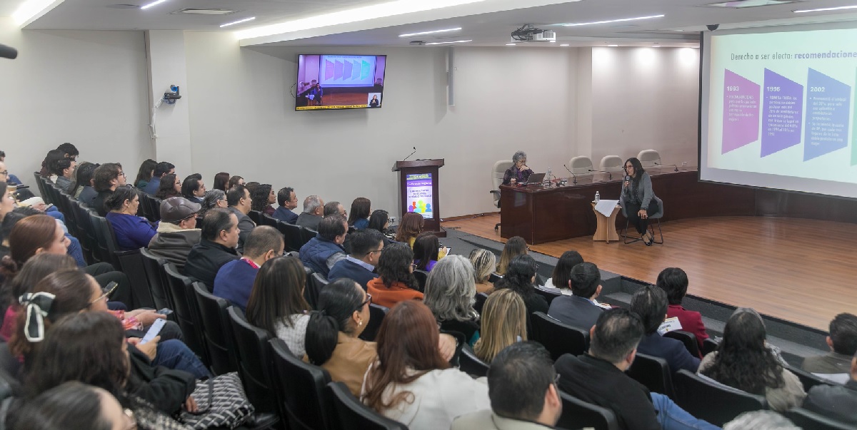 Imparte Consejera del INE conferencia sobre gubernaturas paritarias