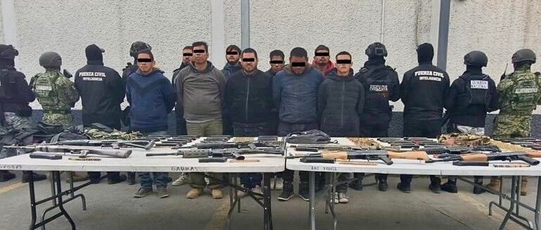 Operativo Muralla detecta a grupo armado en Dr. Coss, NL y captura a 9 malandros