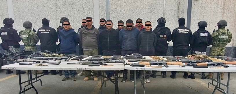 Operativo Muralla detecta a grupo armado en Dr. Coss, NL y captura a 9 malandros