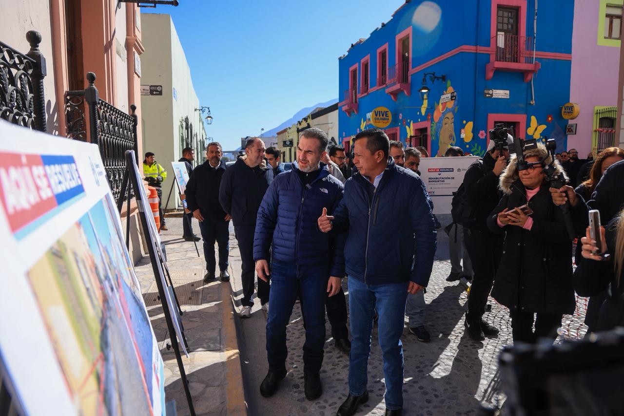 Supervisa Adrián de la Garza rehabilitación del Barrio Antiguo