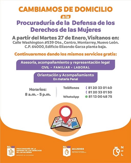 Cambia de sede Procuraduría de la Defensa de los Derechos de las Mujeres